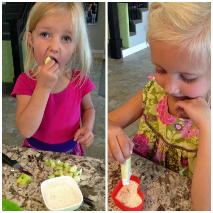 Kids in the kitchen! Make sure to start them with this veggie and dip to learn vital cutting skills!